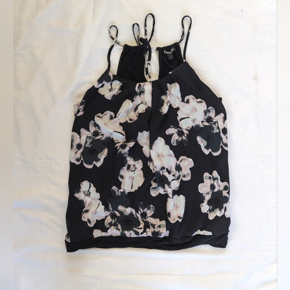 Express Halter Neck Tank Floral Design small